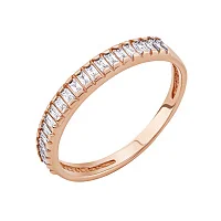 Каблучка з червоного золота з фіанітами - 1992468