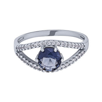 Серебряное кольцо с фианитами - 2075331
