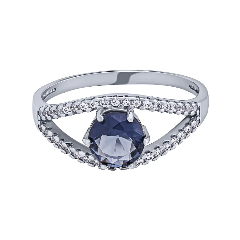 Серебряное кольцо с фианитами - 2075331