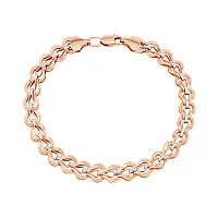 Браслет з комбінованого золота плетіння фантазійне - 1268046