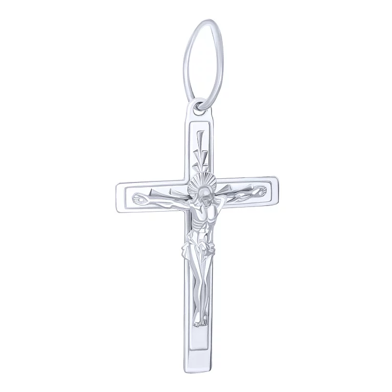 Православний срібний хрестик. Артикул 7504/3509-АР/1: ціна, відгуки, фото – купити в інтернет-магазині AURUM