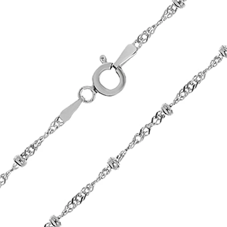 Серебряная цепочка плетение сингапур. Артикул 7508/193Р2/45: цена, отзывы, фото – купить в интернет-магазине AURUM