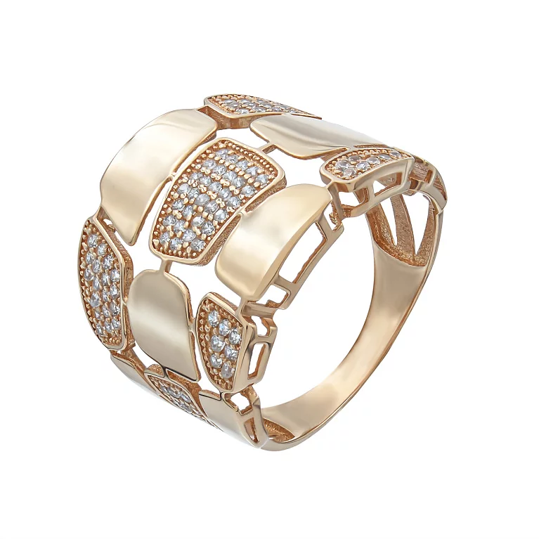 Золотое кольцо с фианитом. Артикул 1191541101: цена, отзывы, фото – купить в интернет-магазине AURUM
