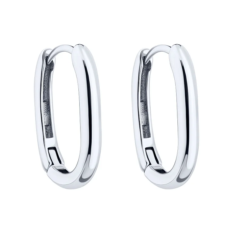 Сережки-кільця зі срібла - 2123361