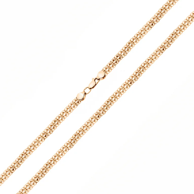 Ланцюг з червоного золота плетіння рамзес - 972352
