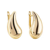 Серьги в желтом золоте "Капля" - 2055495