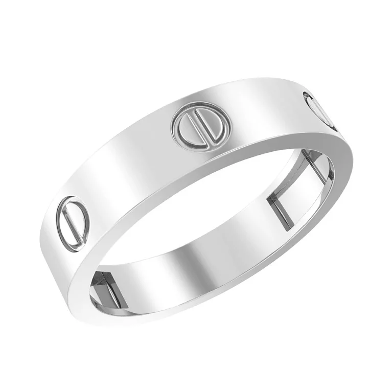 Кольцо из белого золота "Love". Артикул 140716б: цена, отзывы, фото – купить в интернет-магазине AURUM