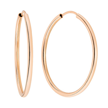 Сережки-кольца из красного золота - 964824