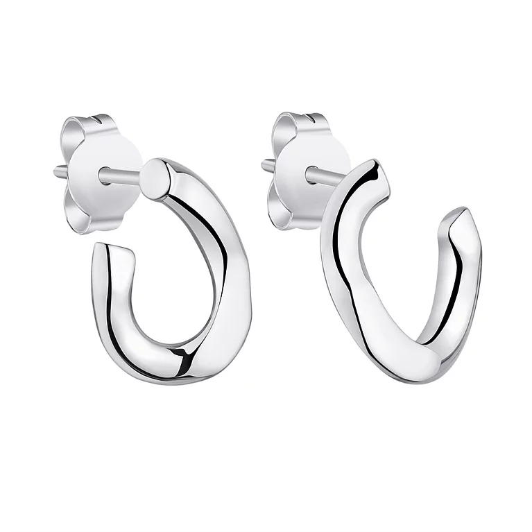 Срібні сережки-гвоздики. Артикул 7518/6242: ціна, відгуки, фото – купити в інтернет-магазині AURUM