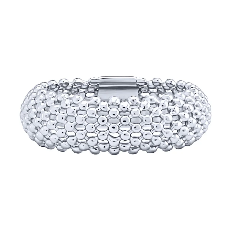 Серебряное кольцо "Шарики попкорн" - 2093573