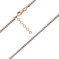 Браслет из красного золота с фианитом с фантазийным плетением - 964961