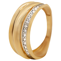Кольцо из красного золота с цирконием. Артикул 2093169: цена, отзывы, фото – купить в интернет-магазине AURUM
