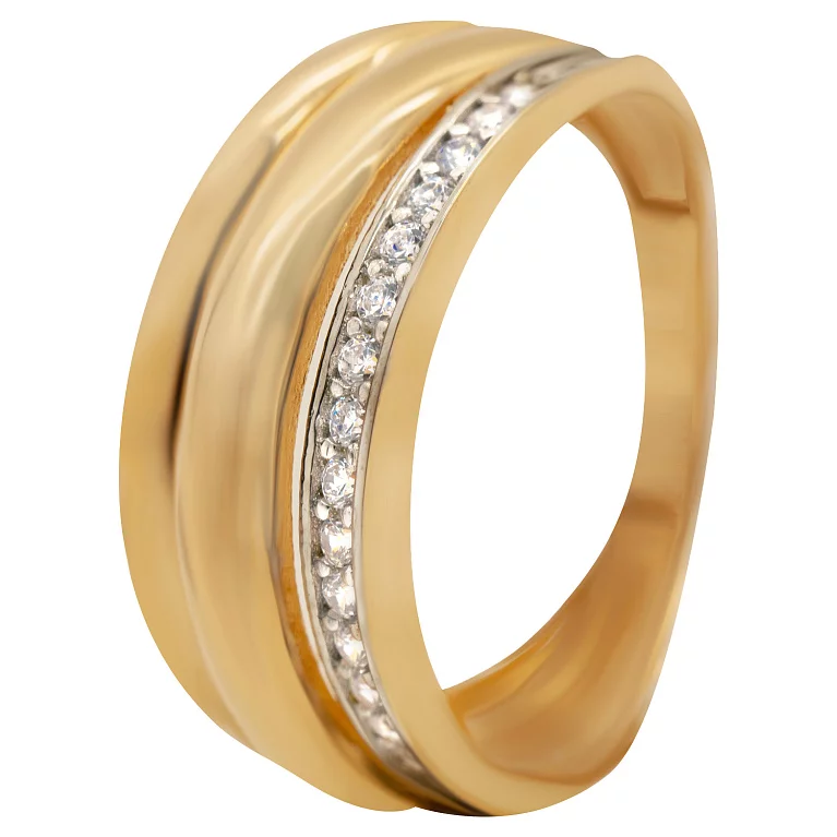 Кольцо из красного золота с фианитом. Артикул 2093169: цена, отзывы, фото – купить в интернет-магазине AURUM