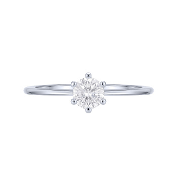 Минималистичное серебряное кольцо с фианитом - 2299249