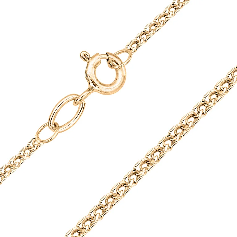 Ланцюжок у червоному золоті плетіння колосок - 2162841