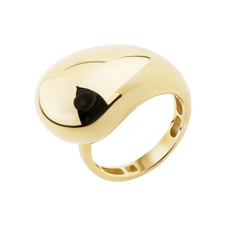 Каблучка із жовтого золота "Крапля" - 2135611