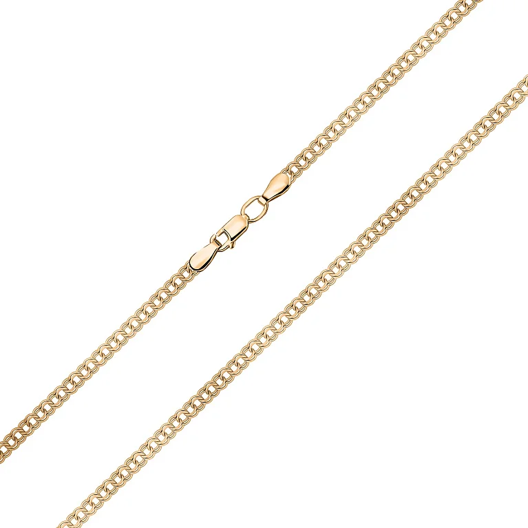 Цепочка из красного золота плетение бисмарк - 2187513