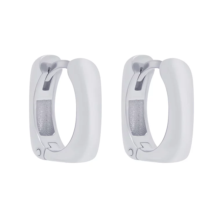 Серьги-кольца в стиле минимализм из серебра. Артикул 7502/2042: цена, отзывы, фото – купить в интернет-магазине AURUM