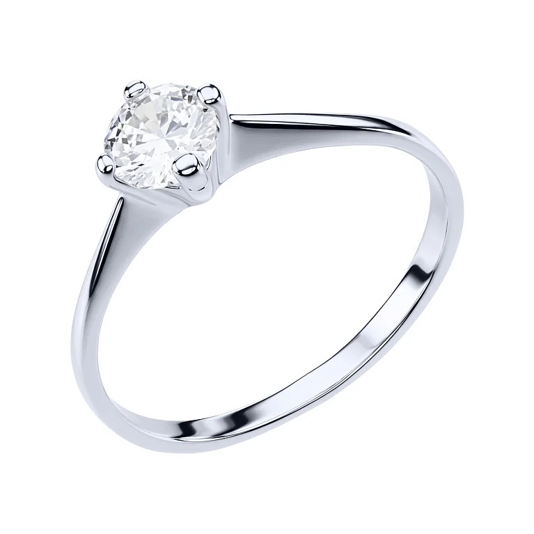 Серебряное кольцо с фианитом - 2159234