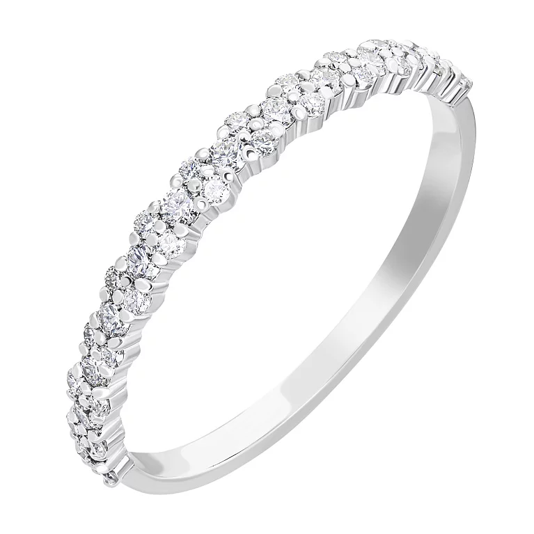 Золотое тонкое кольцо с дорожкой бриллиантов. Артикул 1192053202: цена, отзывы, фото – купить в интернет-магазине AURUM