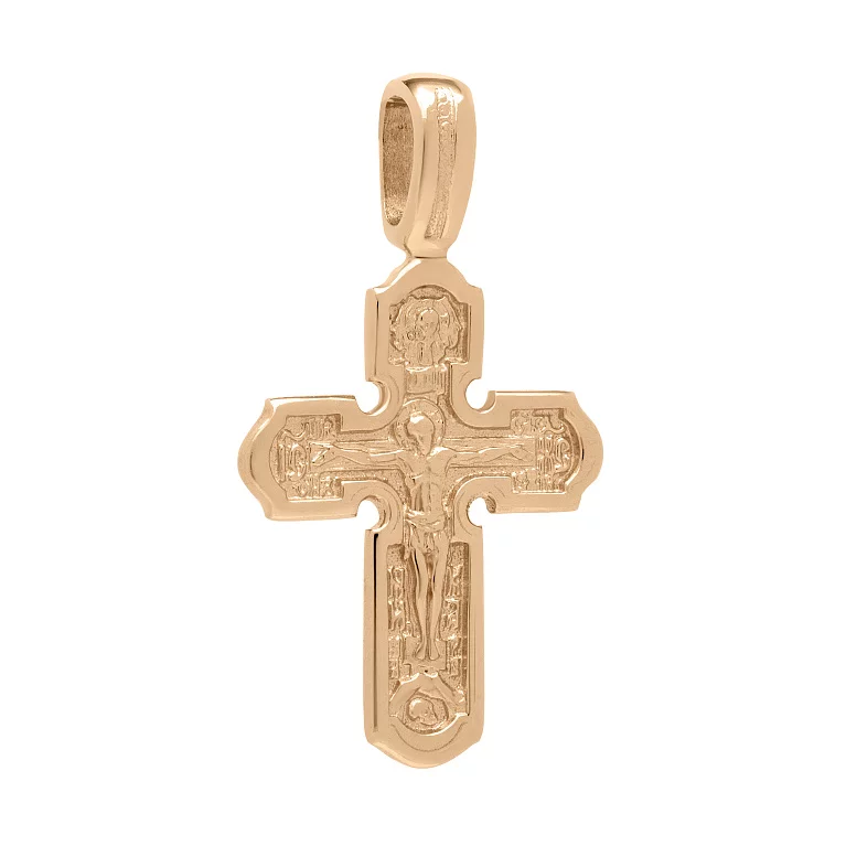 Крест в красном золоте "Иисус Христос". Артикул 3010645101: цена, отзывы, фото – купить в интернет-магазине AURUM