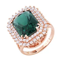 Королевское кольцо с кварцом и фианитами - 2086743