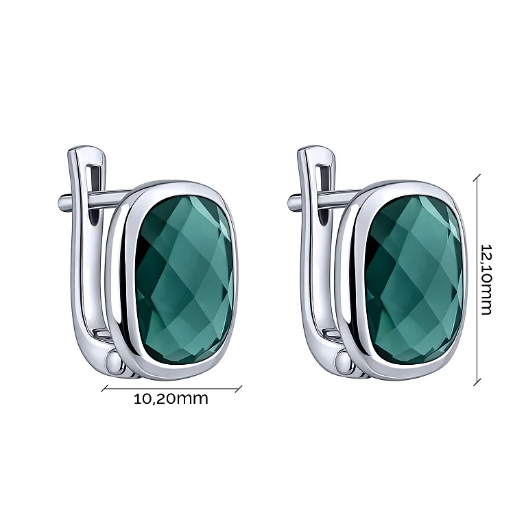 Сережки из серебра с топазом лондон  - 2263934