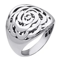 Кольцо серебряное с платиновым покрытием. Артикул 7501/500800-Пл: цена, отзывы, фото – купить в интернет-магазине AURUM