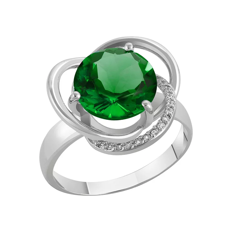 Золотое кольцо с зеленым кварцем и фианитами. Артикул 1190433102/7: цена, отзывы, фото – купить в интернет-магазине AURUM