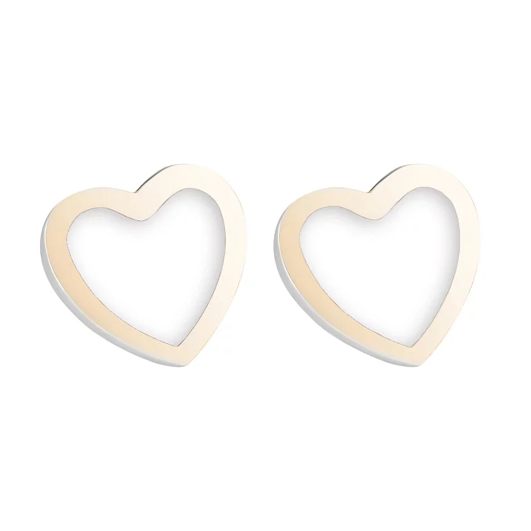 Серьги-гвоздики серебряные "Сердце" с эмалью. Артикул 7218/757емсР/56: цена, отзывы, фото – купить в интернет-магазине AURUM