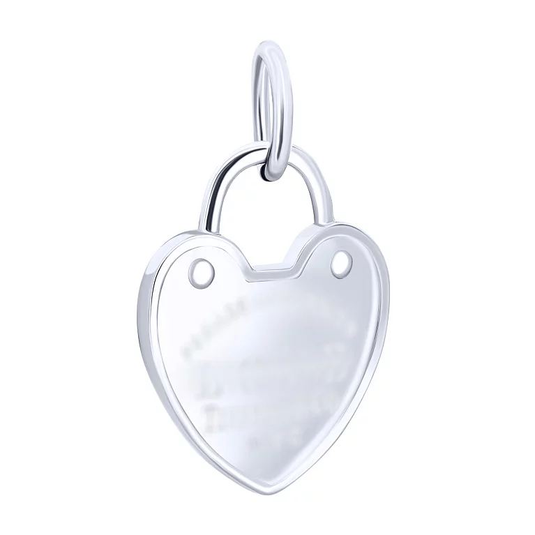 Підвіс срібний "Серце". Артикул 7503/ПК2/2002: ціна, відгуки, фото – купити в інтернет-магазині AURUM
