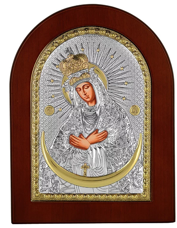 Икона Пресвятая Богородица «Остробрамская». Размер 7,5x9,5 см. Артикул MA/E1116EX: цена, отзывы, фото – купить в интернет-магазине AURUM