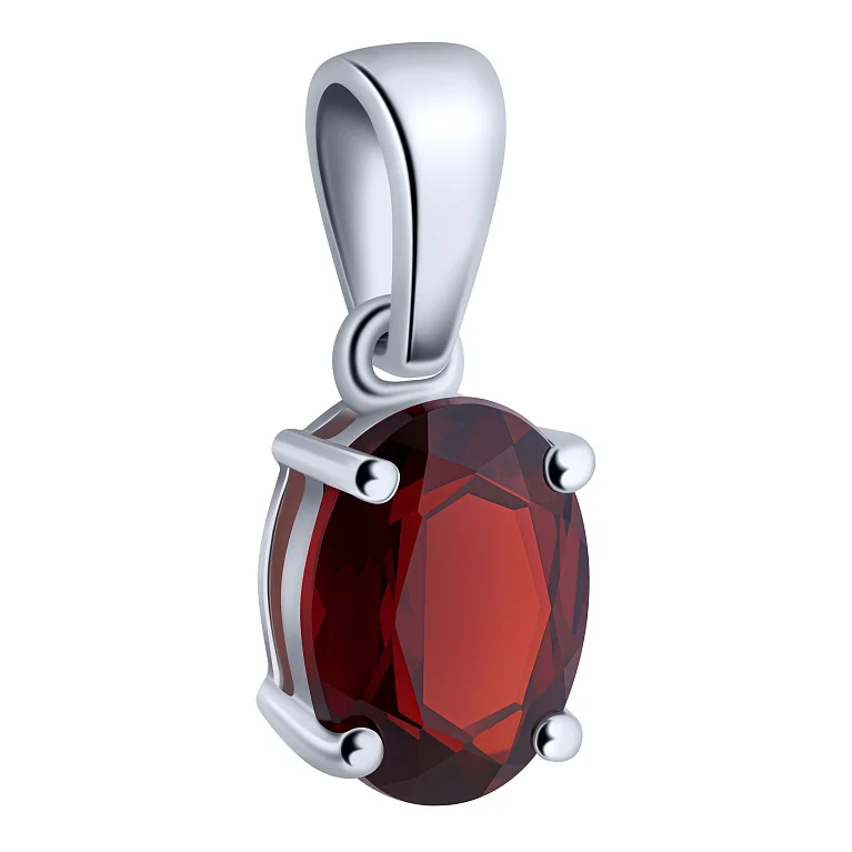 Подвес из серебра с гранатом - 2195141