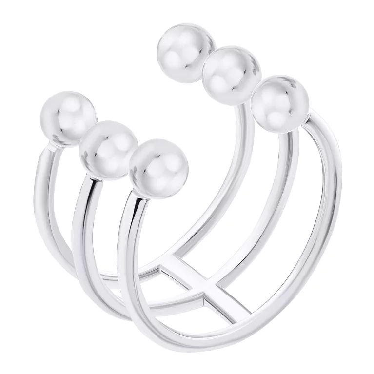 Тройное кольцо из серебра с "Шариками". Артикул 7501/2136903: цена, отзывы, фото – купить в интернет-магазине AURUM