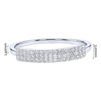 Серебряное кольцо с фианитами - 2289419
