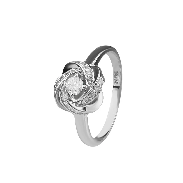Кольцо из белого золота с бриллиантами. Артикул 11814ббрил: цена, отзывы, фото – купить в интернет-магазине AURUM