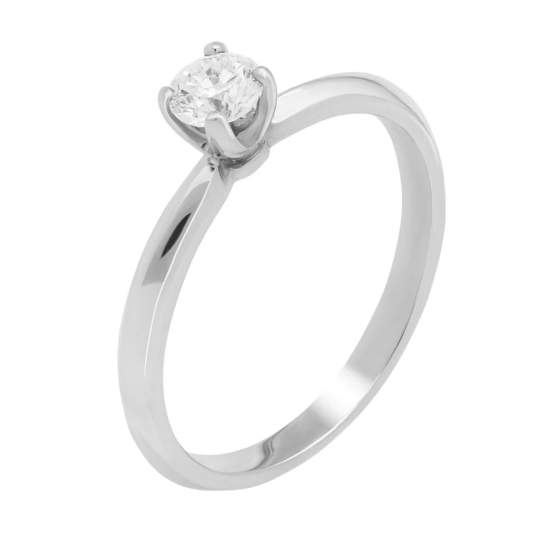 Кольцо для помолвки из белого золота с бриллиантом. Артикул 101-10089(4,2)б: цена, отзывы, фото – купить в интернет-магазине AURUM
