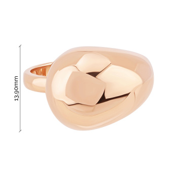 Кольцо "Капля" из красного золота  - 2051337