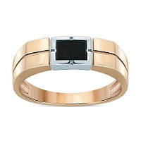 Золотий перстень-печатка з оніксом. Артикул 880271-Аон: ціна, відгуки, фото – купити в інтернет-магазині AURUM