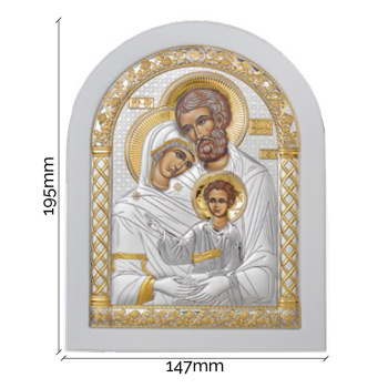 Серебряная икона "Святое Семейство" - 1591801