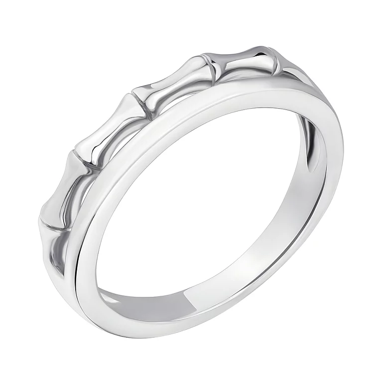 Двойное кольцо из серебра "Бамбук". Артикул 7501/4745: цена, отзывы, фото – купить в интернет-магазине AURUM