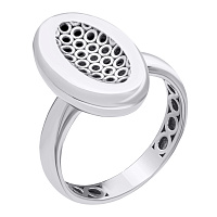 Кольцо серебряное с платиновым покрытием. Артикул 7501/500796-Пл: цена, отзывы, фото – купить в интернет-магазине AURUM