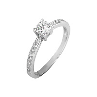 Серебряное кольцо с цирконием. Артикул 7501/К2Ф/228: цена, отзывы, фото – купить в интернет-магазине AURUM