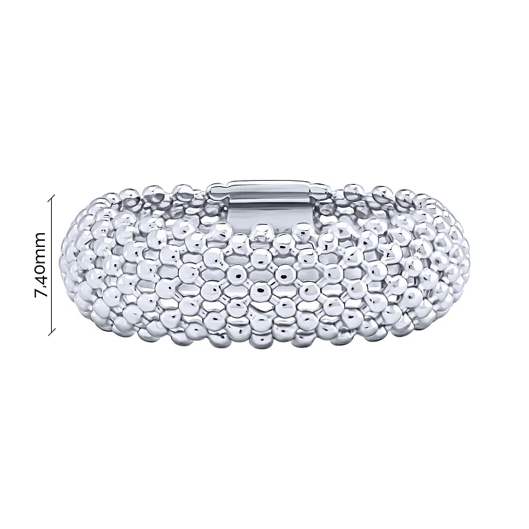 Серебряное кольцо "Шарики попкорн" - 2093573