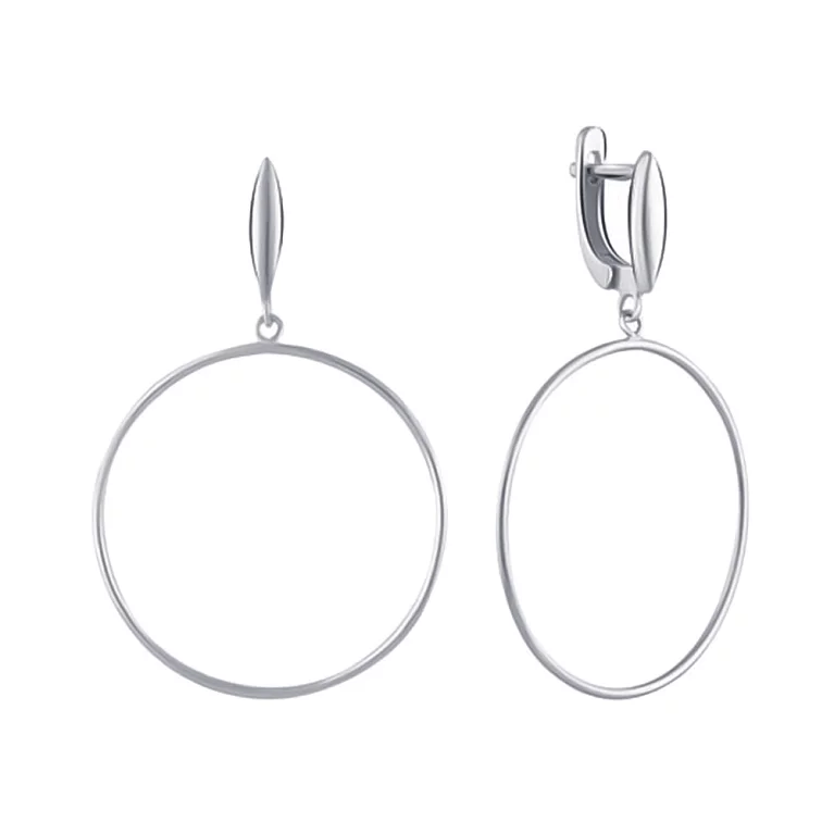 Сережки срібні з підвісками "Кола". Артикул 7502/2069072: ціна, відгуки, фото – купити в інтернет-магазині AURUM