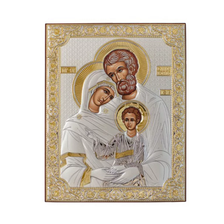 Ікона "Святе Сімейство" в сріблі. Артикул P-3/005G/K: ціна, відгуки, фото – купити в інтернет-магазині AURUM