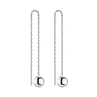 Сережки-протяжки из серебра Шарики. Артикул 7502/4763/2: цена, отзывы, фото – купить в интернет-магазине AURUM