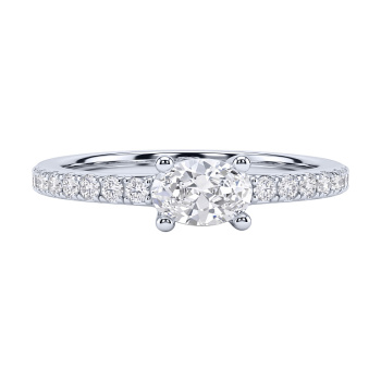Серебряное кольцо с фианитами  - 2262520