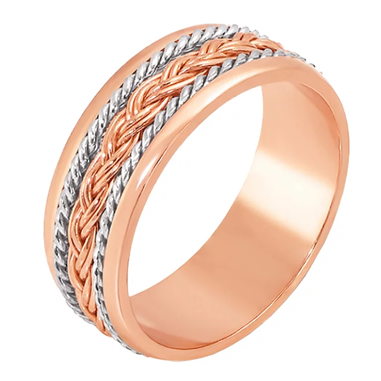 Обручальное кольцо комбинированное классическое. Артикул 1042: цена, отзывы, фото – купить в интернет-магазине AURUM