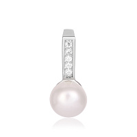 Срібна підвіска з перлами. Артикул ПК2ФЖ/330: ціна, відгуки, фото – купити в інтернет-магазині AURUM